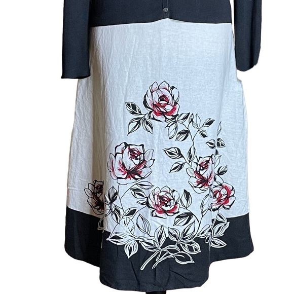 Vintage Y2K Tweeds Floral Side Zip Linen Blend Skirt Size 8 - Picture 4 of 9